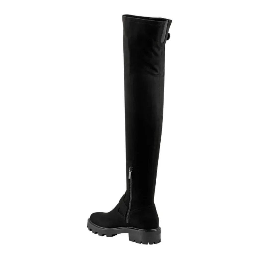Marc Fisher Women’s Black Ganven Lug Sole Over the Knee Boots Size 6.5M